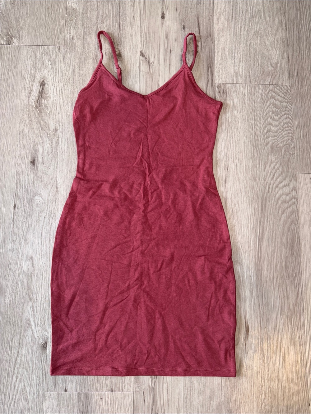wild fable Burgundy Slip Mini Dress with Spaghetti Straps